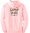Biker Hoodie Hooded Sweatshirt The Bitch Fell Off Pink Hoody