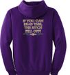 Biker Hoodie Hooded Sweatshirt The Bitch Fell Off Purple Hoody