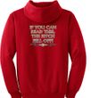 Biker Hoodie Hooded Sweatshirt The Bitch Fell Off Red Hoody