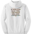 Biker Hoodie Hooded Sweatshirt The Bitch Fell Off White Hoody