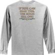 Biker Long Sleeve T-shirt The Bitch Fell Off Adult Ash Shirt