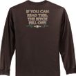 Biker Long Sleeve T-shirt The Bitch Fell Off Adult Brown Shirt