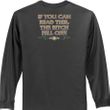 Biker Long Sleeve T-shirt The Bitch Fell Off Adult Charcoal Shirt