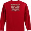 Biker Long Sleeve T-shirt The Bitch Fell Off Adult Red Shirt