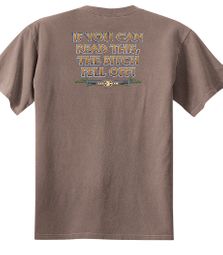 Biker Pigment Dyed T-shirt The Bitch Fell Off Chestnut Tee Shirt