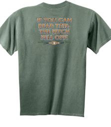 Biker Pigment Dyed T-shirt The Bitch Fell Off Olive Tee Shirt