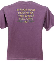 Biker Pigment Dyed T-shirt The Bitch Fell Off Plum Tee Shirt