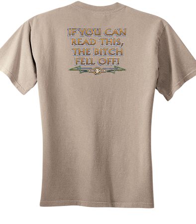 Biker Pigment Dyed T-shirt The Bitch Fell Off Sandstone Tee Shirt