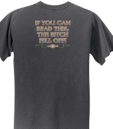 Biker Pigment Dyed T-shirts The Bitch Fell Off Adult Tee Shirts