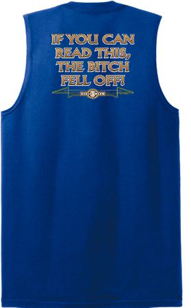 Biker Shooter T-Shirt The Bitch Fell Off Royal Muscle Shirt