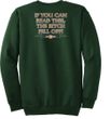 Biker Sweatshirt The Bitch Fell Off Adult Dark Green Sweat Shirt