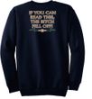Biker Sweatshirt The Bitch Fell Off Adult Navy Sweat Shirt