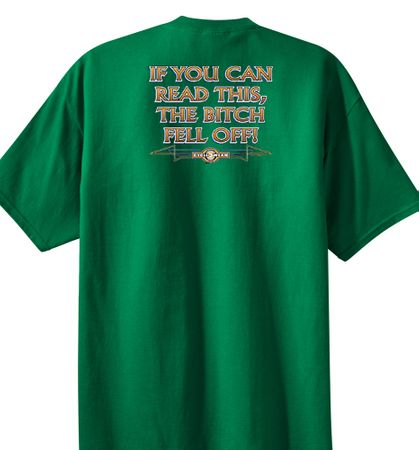 Biker T-shirt If You Can Read This, The Bitch Fell Off Kelly Tee Shirt