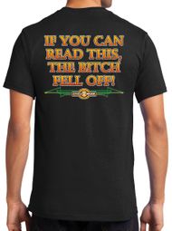 Biker T-shirt The Bitch Fell Off - (back print)