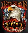 Biker Till I Die Eagle Men's T-shirt - Black