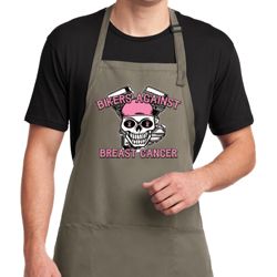 Bikers Against Breast Cancer Full Length Apron with Pockets Bikers Against Breast Cancer Full Length Apron with Pockets