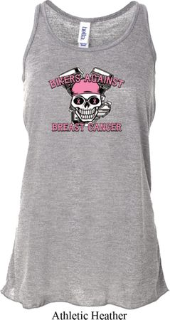 Bikers Against Breast Cancer Ladies Flowy Racerback Tanktop
