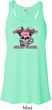 Bikers Against Breast Cancer Ladies Flowy Racerback Tanktop