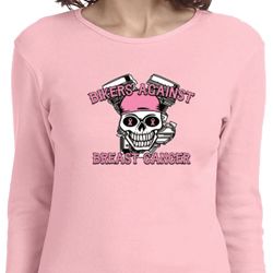 Bikers Against Breast Cancer Ladies Long Sleeve Shirt
