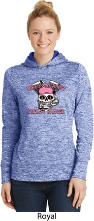Bikers Against Breast Cancer Ladies Moisture Wicking Hoodie