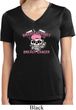 Bikers Against Breast Cancer Ladies Moisture Wicking V-neck Shirt