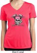 Bikers Against Breast Cancer Ladies Moisture Wicking V-neck Shirt