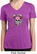 Bikers Against Breast Cancer Ladies Moisture Wicking V-neck Shirt