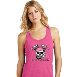 Bikers Against Breast Cancer Ladies Racerback Tank Top