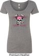 Bikers Against Breast Cancer Ladies Scoop Neck Shirt