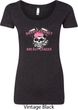 Bikers Against Breast Cancer Ladies Scoop Neck Shirt