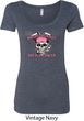 Bikers Against Breast Cancer Ladies Scoop Neck Shirt