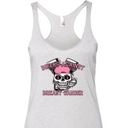 Bikers Against Breast Cancer Ladies Tri Blend Racerback Tank Top
