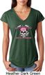 Bikers Against Breast Cancer Ladies Tri Blend V-Neck Shirt