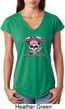 Bikers Against Breast Cancer Ladies Tri Blend V-Neck Shirt