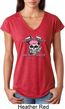 Bikers Against Breast Cancer Ladies Tri Blend V-Neck Shirt