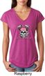 Bikers Against Breast Cancer Ladies Tri Blend V-Neck Shirt