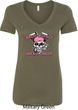 Bikers Against Breast Cancer Ladies V-Neck Shirt