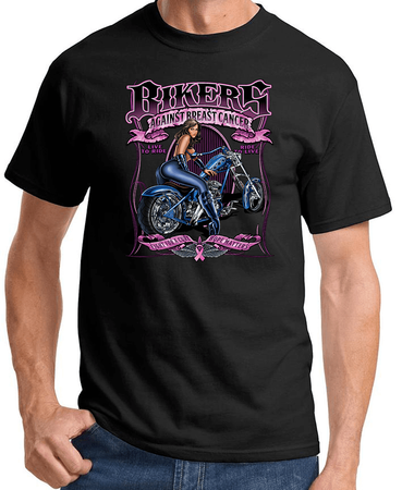 Bikers Against Breast Cancer Men's T-shirt - Black