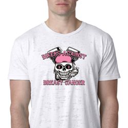 Bikers Against Breast Cancer Mens Burnout Shirt Bikers Against Breast Cancer Mens Burnout Shirt