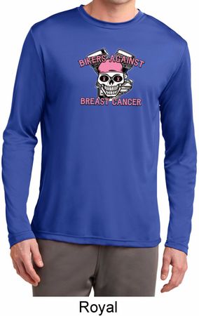 Bikers Against Breast Cancer Mens Dry Wicking Long Sleeve Shirt