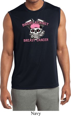 Bikers Against Breast Cancer Mens Sleeveless Moisture Wicking Shirt