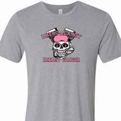 Bikers Against Breast Cancer Mens Tri Blend Crewneck Shirt Bikers Against Breast Cancer Mens Tri Blend Crewneck Shirt