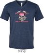 Bikers Against Breast Cancer Mens Tri Blend V-neck Shirt