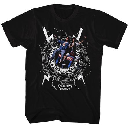 Bill And Ted Shirt Back To Time Black Tee T-Shirt