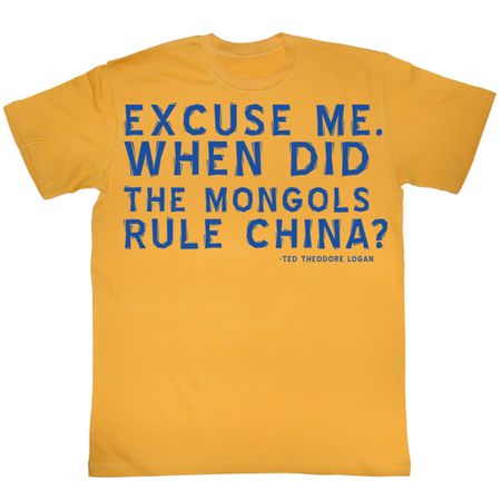 Bill And Ted Shirt Excuses Gold Tee T-Shirt
