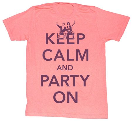 Bill And Ted Shirt Keep Calm Pink Heather Tee T-Shirt