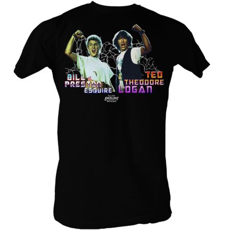 Bill And Ted Shirt Light Show Black Tee T-Shirt