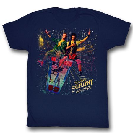 Bill And Ted Shirt Space Navy Blue Tee T-Shirt