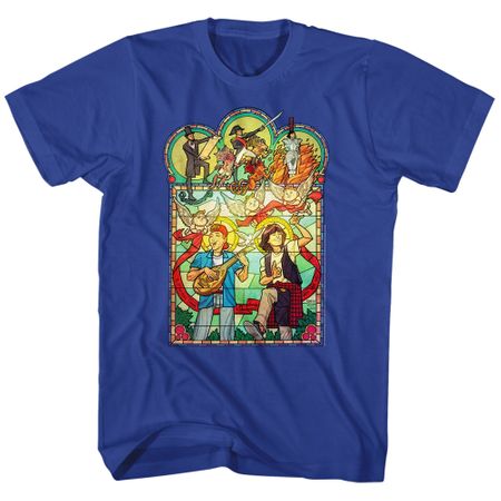Bill And Ted Shirt Stained Glass Royal Blue T-Shirt
