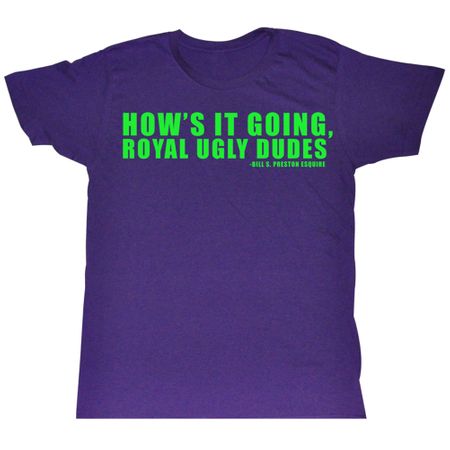 Bill And Ted Shirt Ugly Purple Tee T-Shirt